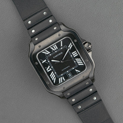 Cartier Santos de Cartier Automatic Black Dial Steel 39.8mm