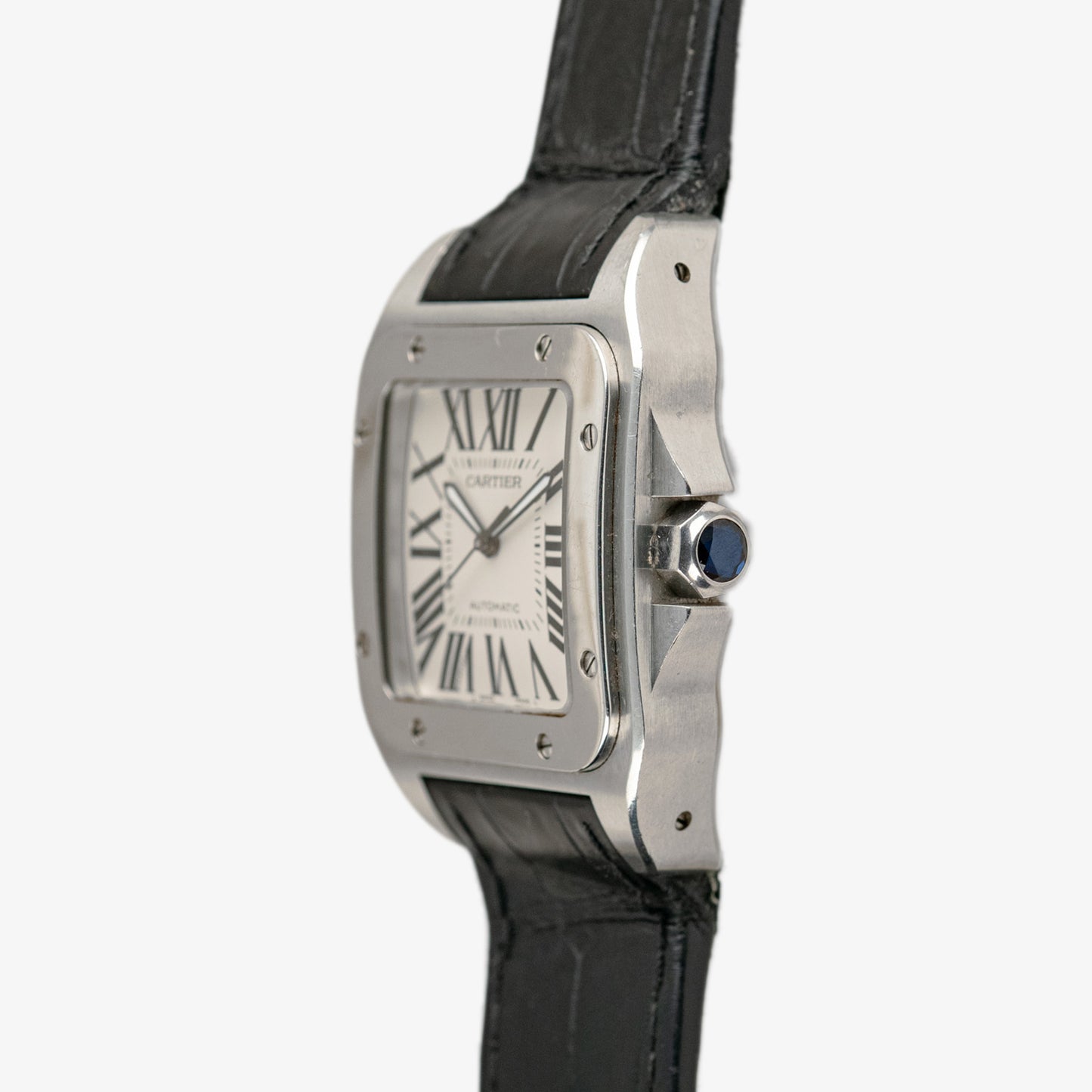 Cartier Santos 100 Automatic Silver Dial Steel 38mm