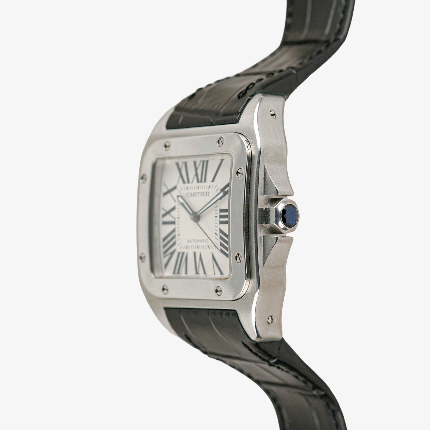 Cartier Santos 100 Automatic Silver Dial Steel 38mm