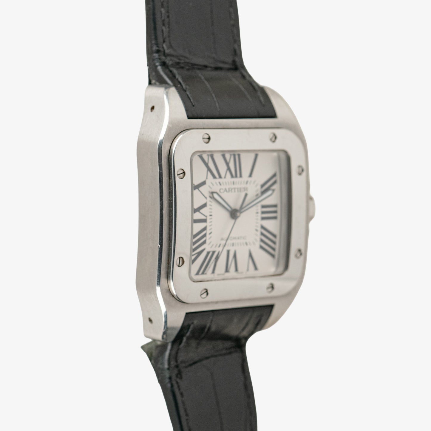 Cartier Santos 100 Automatic Silver Dial Steel 38mm