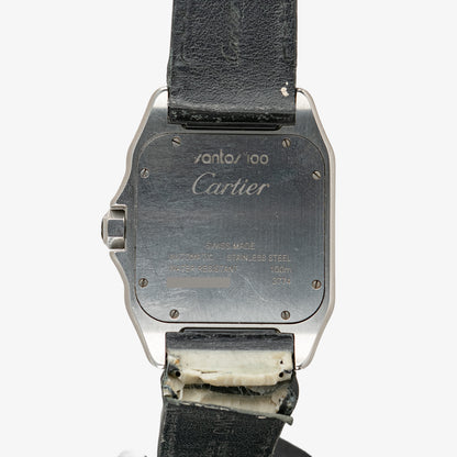 Cartier Santos 100 Automatic Silver Dial Steel 38mm