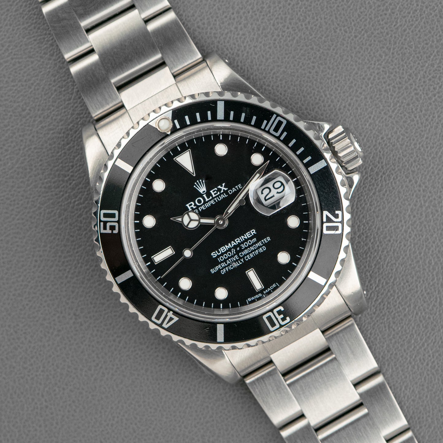 Rolex Submariner Date 16610 Black Automatic 40mm