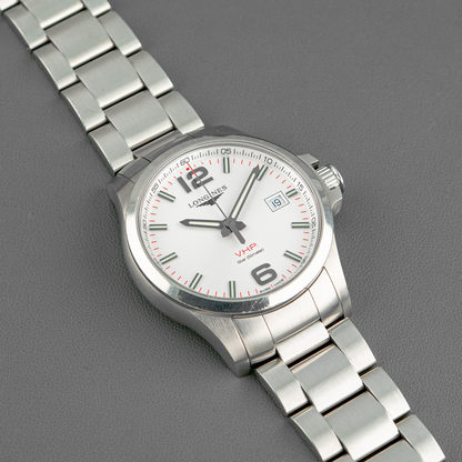 Longines Conquest V.H.P Quartz White Dial 41mm