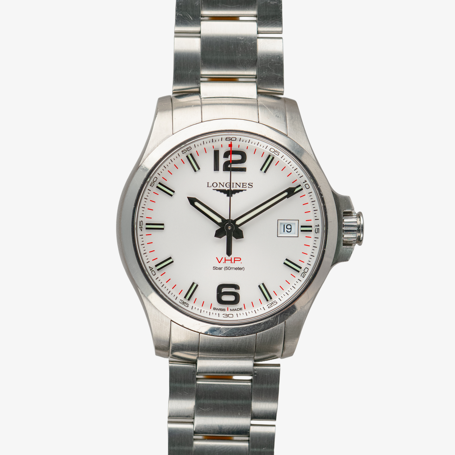 Longines Conquest V.H.P Quartz White Dial 41mm