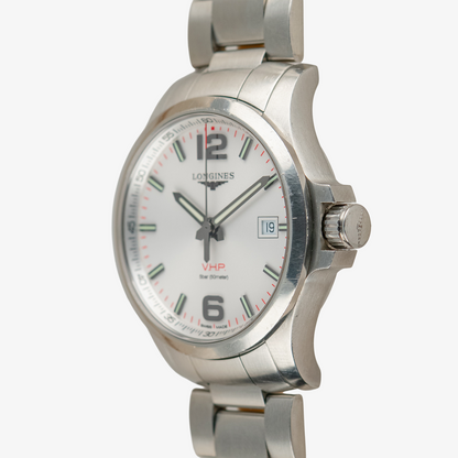 Longines Conquest V.H.P Quartz White Dial 41mm