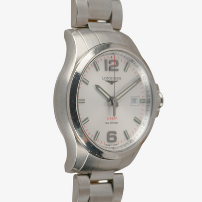 Longines Conquest V.H.P Quartz White Dial 41mm
