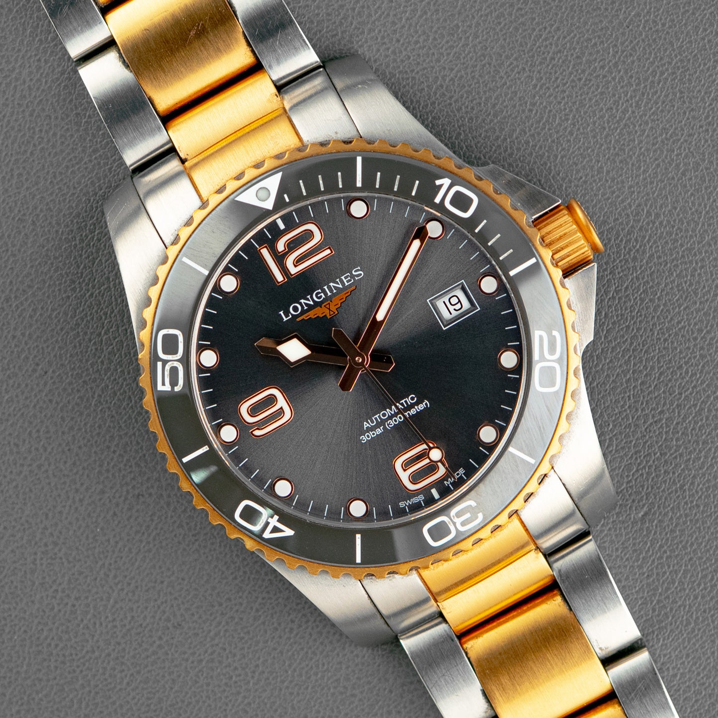 Longines HydroConquest Automatic Two-Tone Grey Dial 41mm