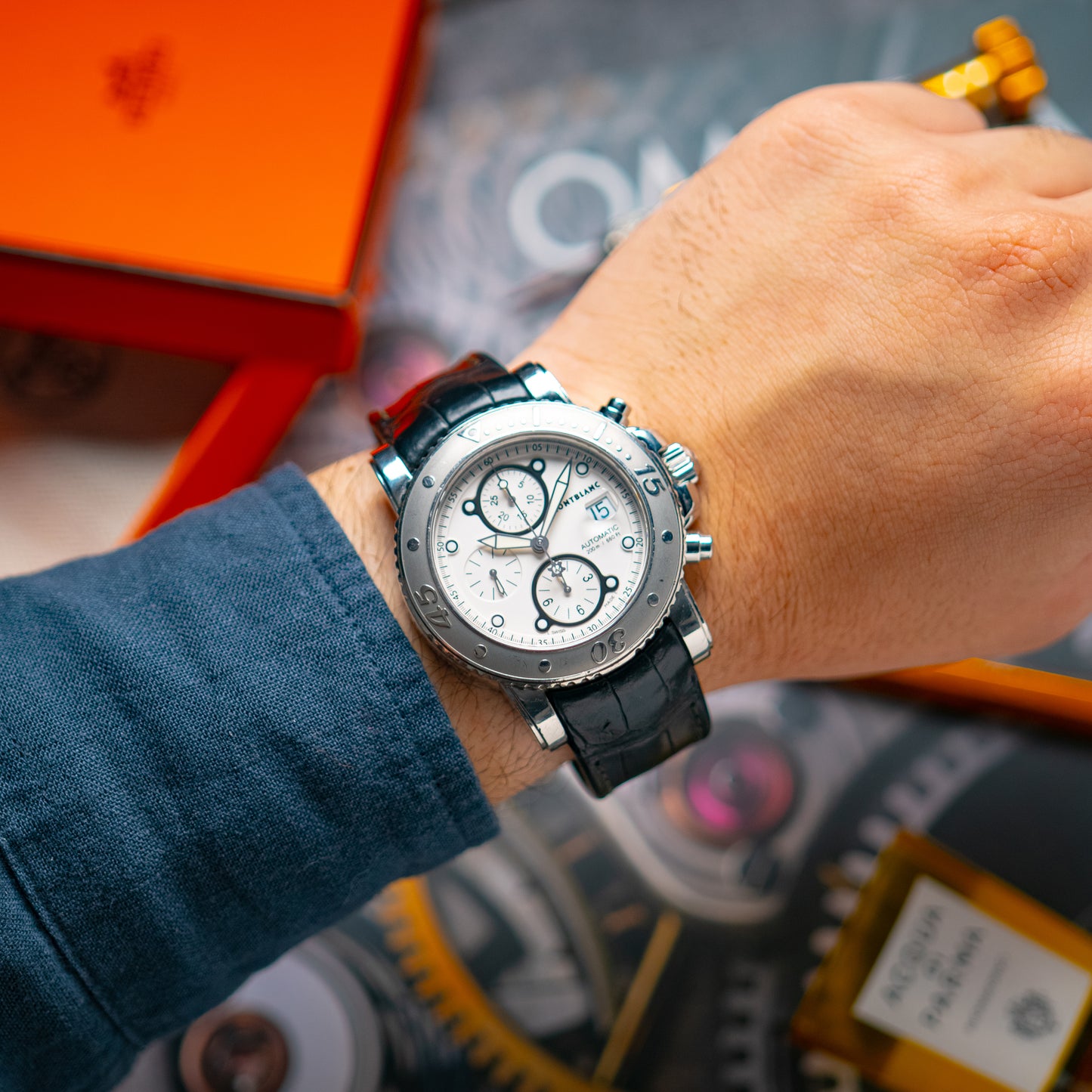 Montblanc Sport Automatic Chronograph Silver Dial 44mm