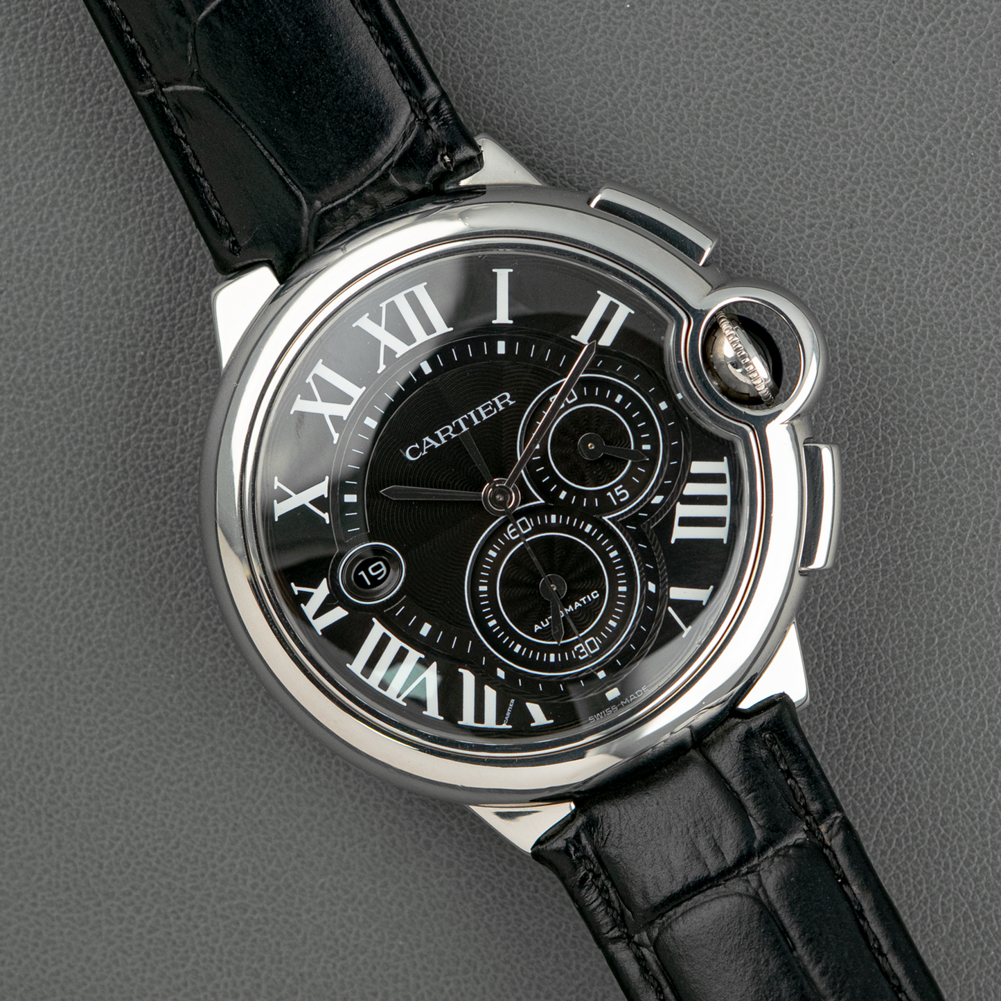 Cartier Ballon Bleu Automatic Chronograph Black Dial 44mm