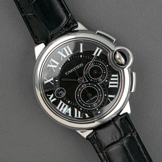 Cartier Ballon Bleu Automatic Chronograph Black Dial 44mm