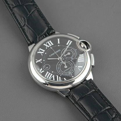 Cartier Ballon Bleu Automatic Chronograph Black Dial 44mm