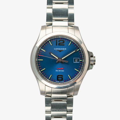 Longines Conquest V.H.P. Quartz Date Blue Dial 41mm