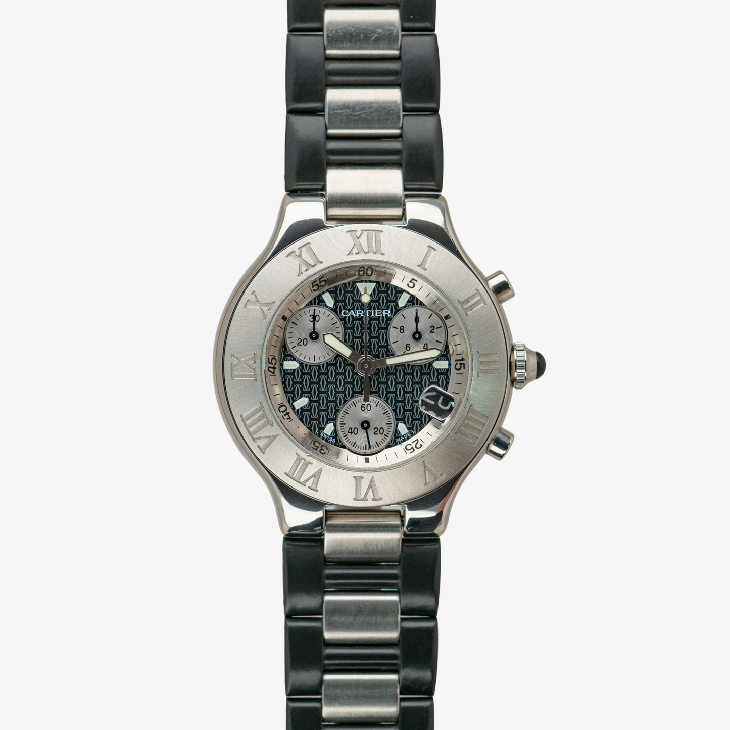Cartier Must 21 Chronoscaph Quartz Steel & Rubber 38mm