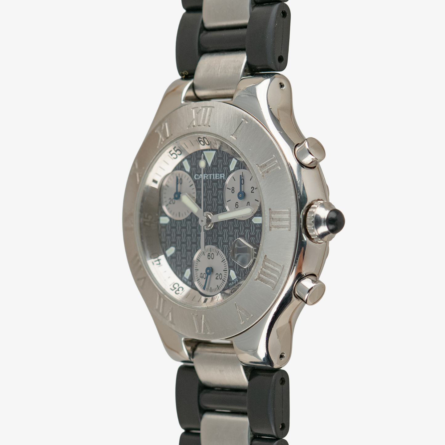 Cartier Must 21 Chronoscaph Quartz Steel & Rubber 38mm