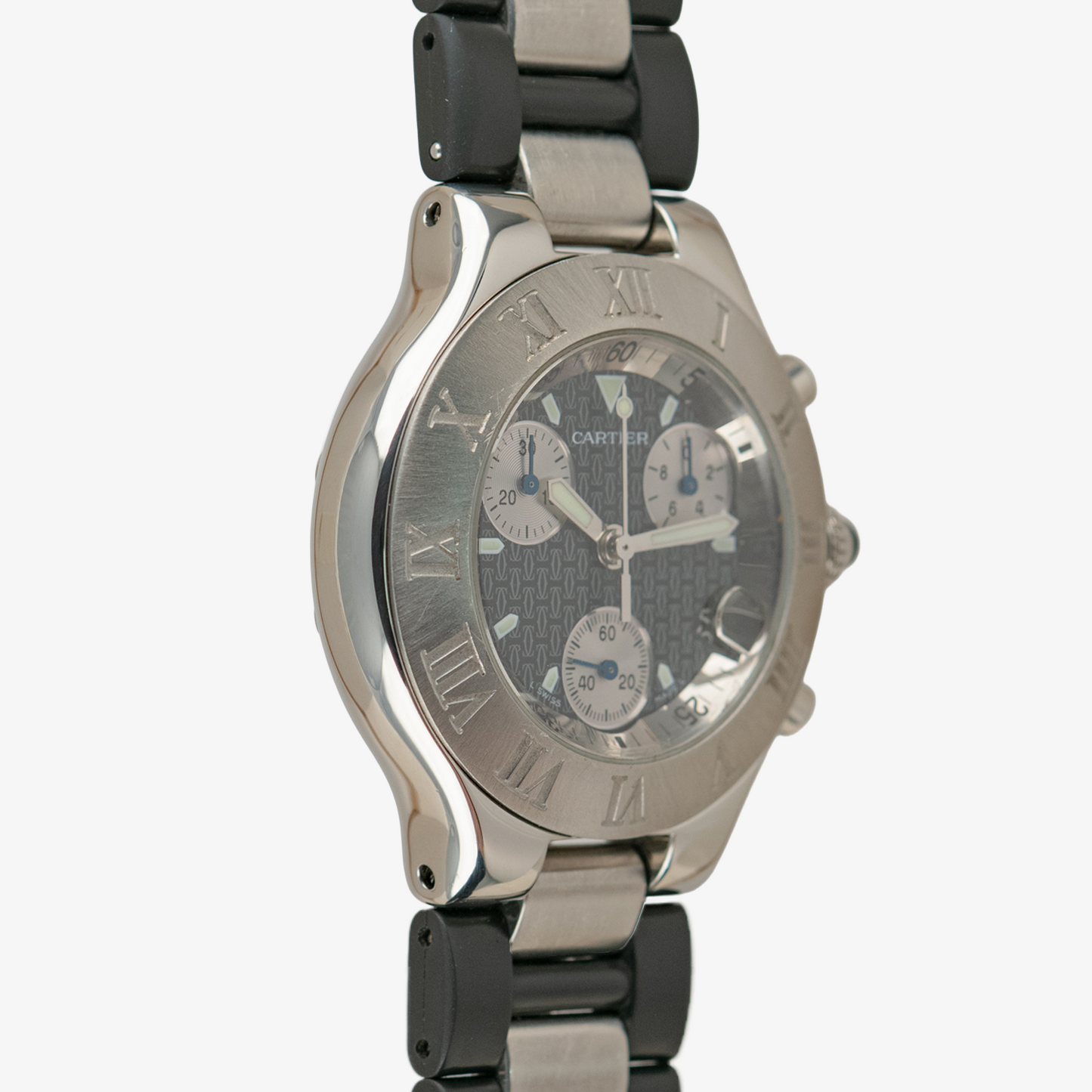 Cartier Must 21 Chronoscaph Quartz Steel & Rubber 38mm