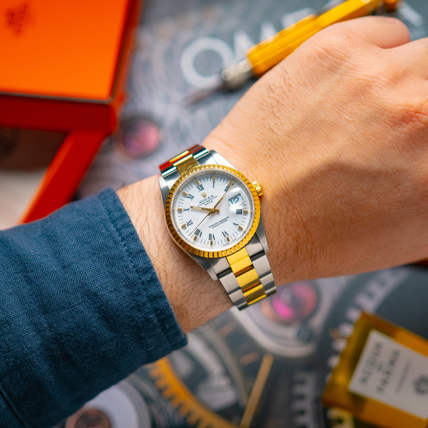 Rolex Oyster Perpetual Date 15223 Steel & Yellow Gold 34mm