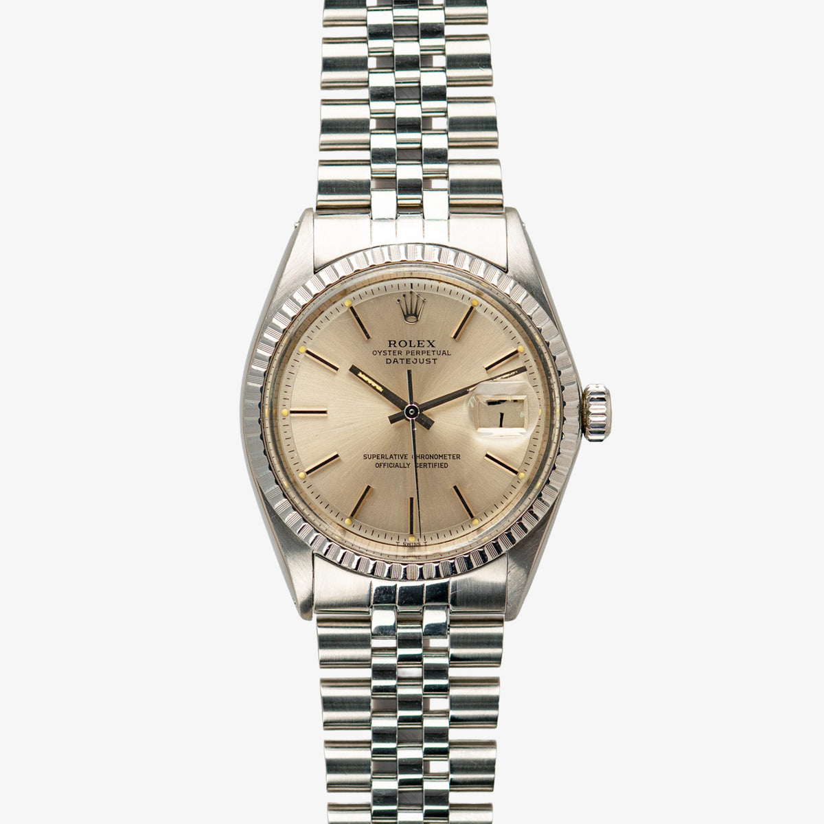 Rolex Datejust 1601 Automatic Silver Pie-Pan Dial 36mm