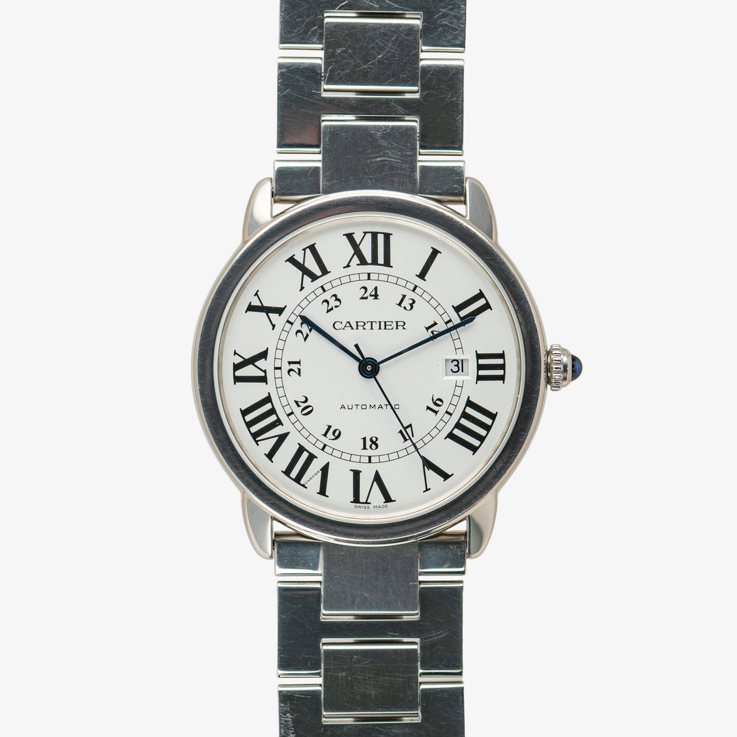 Cartier Ronde Solo XL Automatic Date White Dial 42mm