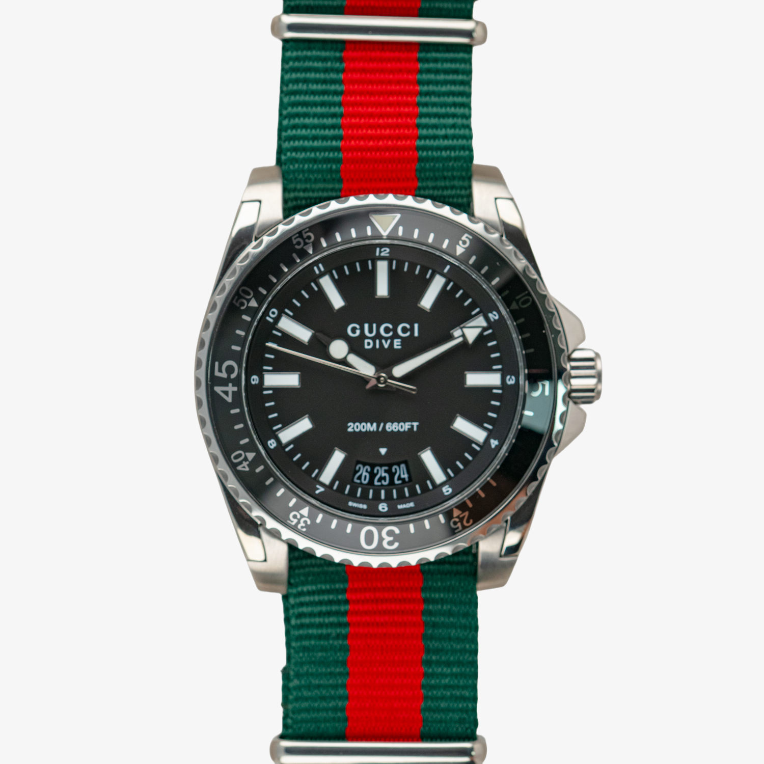 GUCCI時計 Gucci Dive 136.2 Quartz 200M Black NATO Strap 45mm – LOFT
