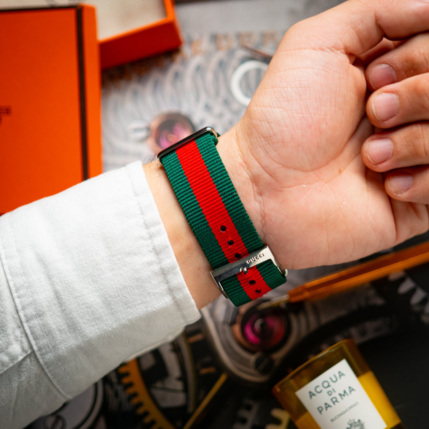 Gucci Dive 136.2 Quartz 200M Black NATO Strap 45mm