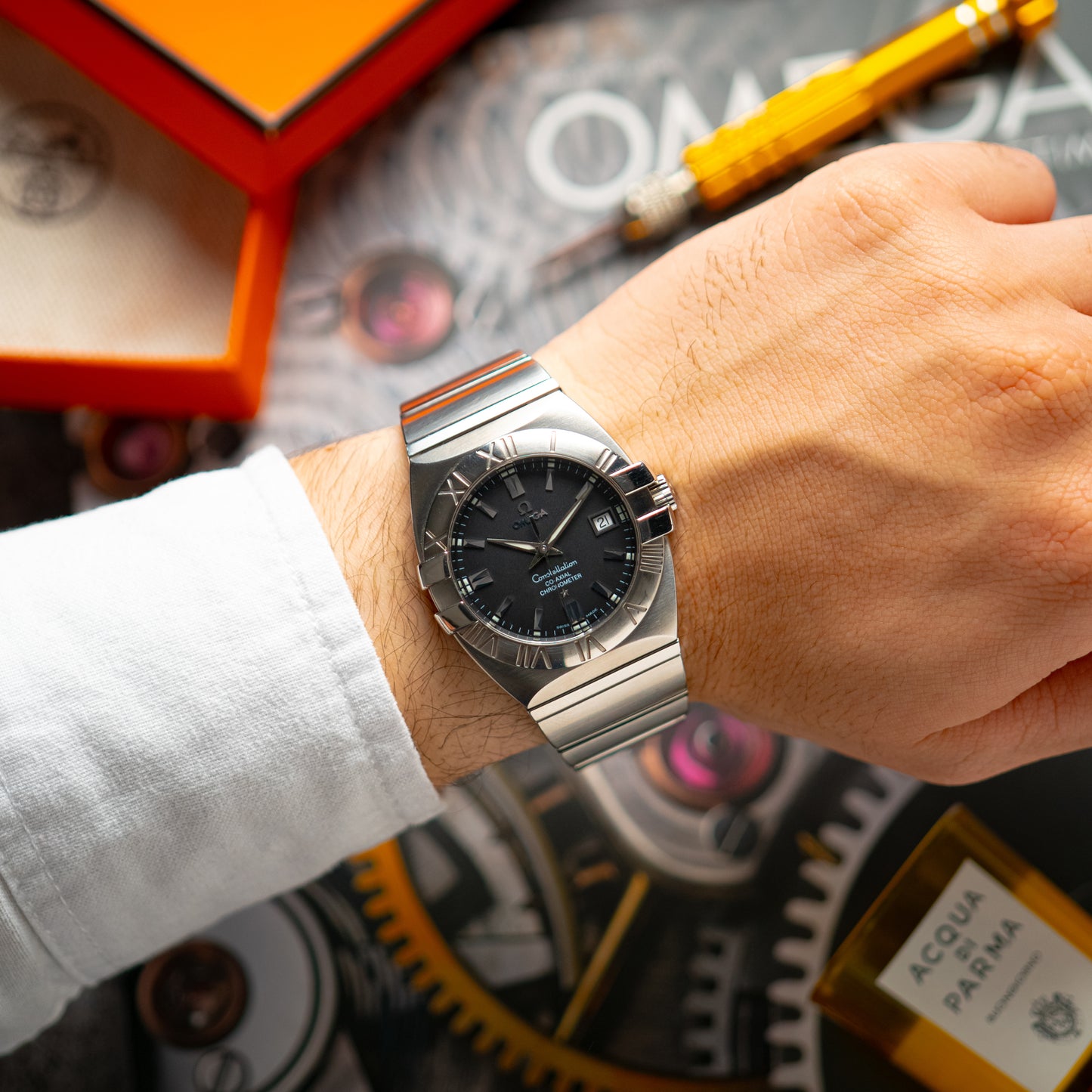 Omega Constellation Automatic Steel Black Dial 38mm