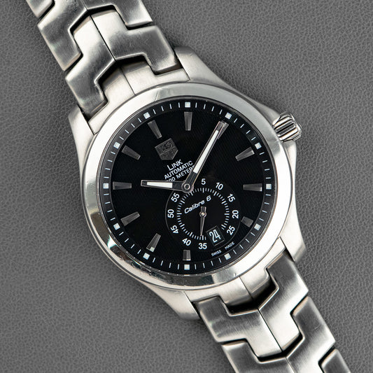 TAG Heuer Link Calibre 6 Steel Black Automatic 39mm