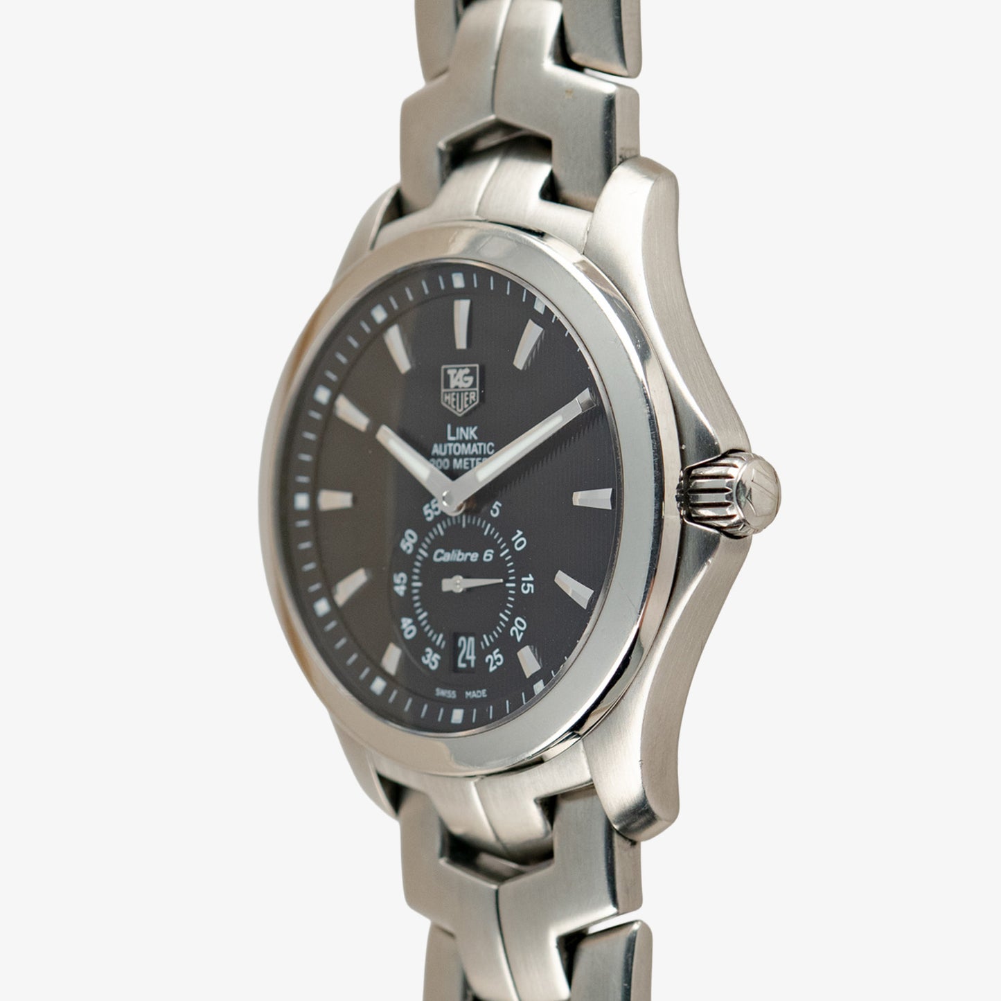 TAG Heuer Link Calibre 6 Steel Black Automatic 39mm