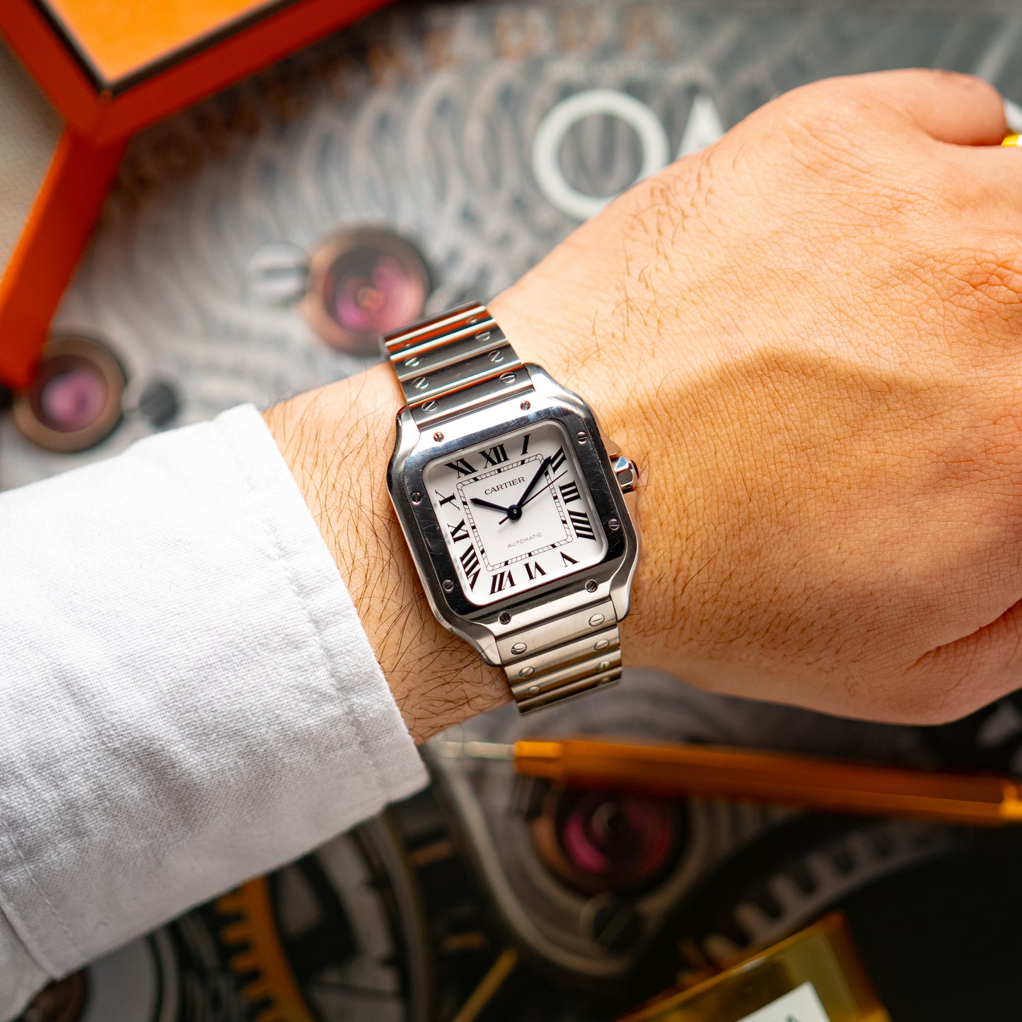 Cartier Santos Medium Automatic Silver Dial 35mm