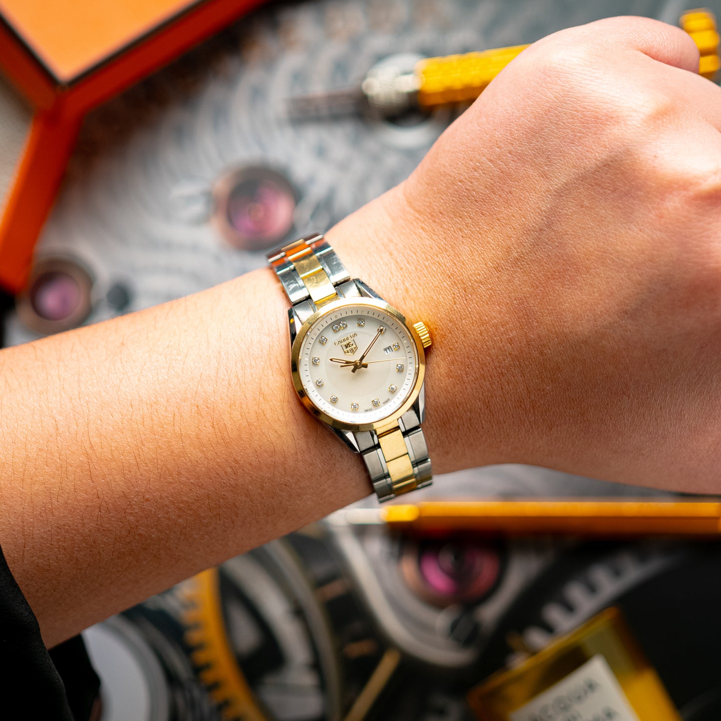 TAG Heuer Carrera Quartz Diamond Silver Dial 32mm