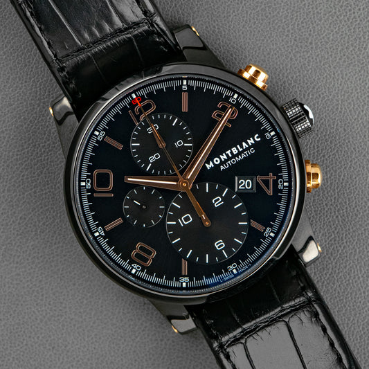 Montblanc TimeWalker Chronograph Black Leather 43mm