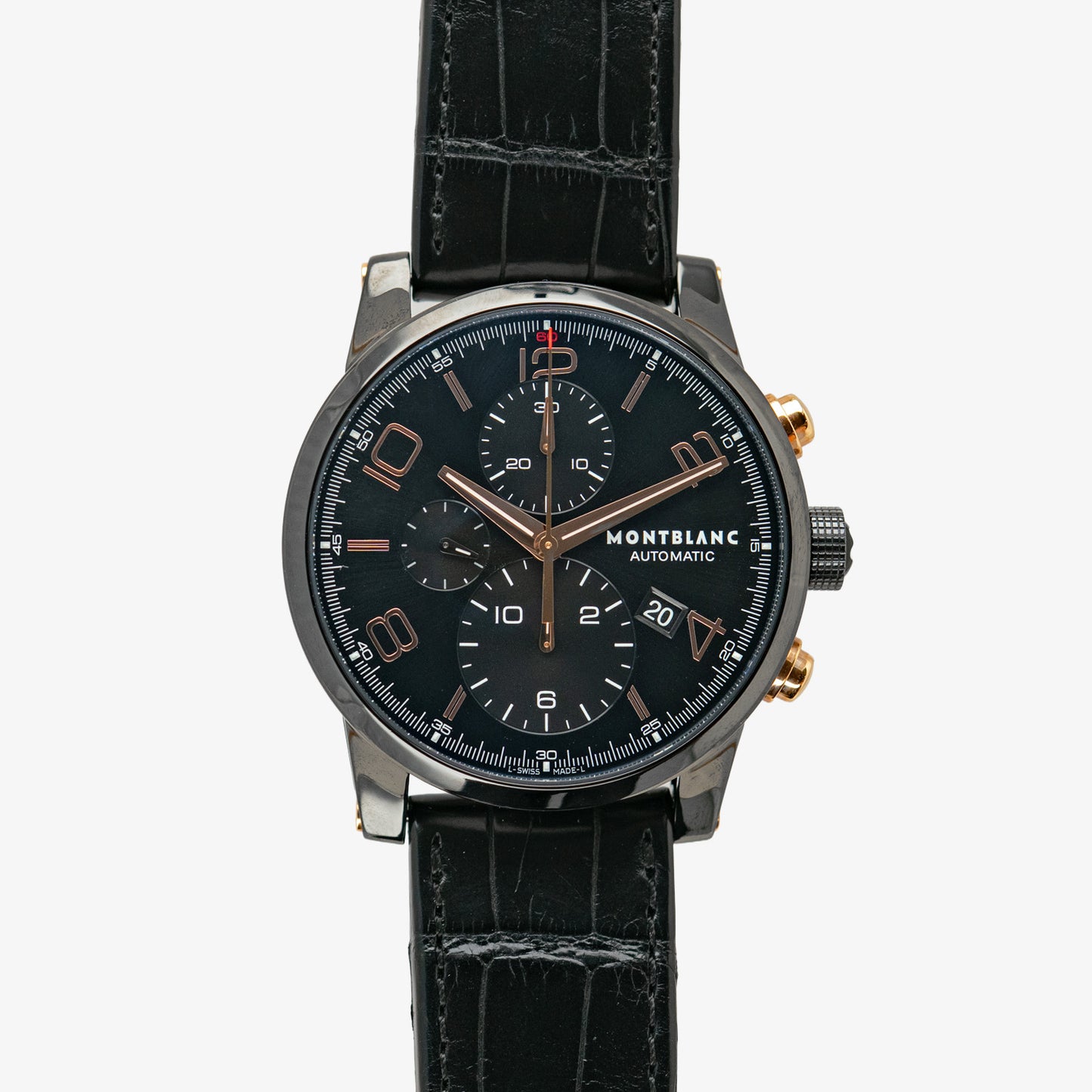 Montblanc TimeWalker Chronograph Black Leather 43mm