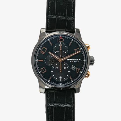 Montblanc TimeWalker Chronograph Black Leather 43mm