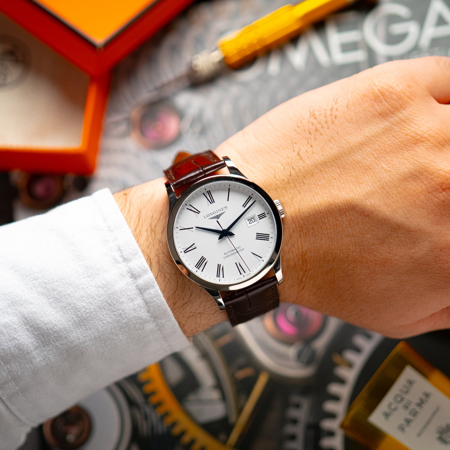 Longines Record Automatic Chronometer White 40mm