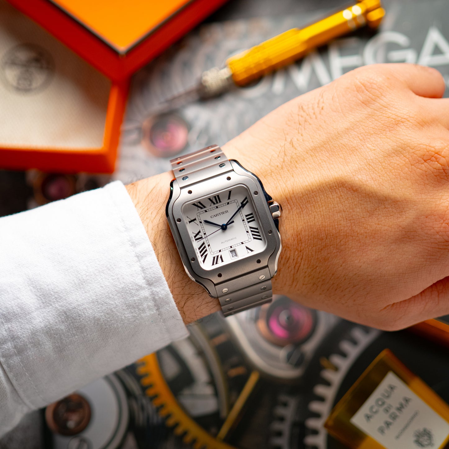 Cartier Santos de Cartier Automatic Titanium Grey 39.8mm