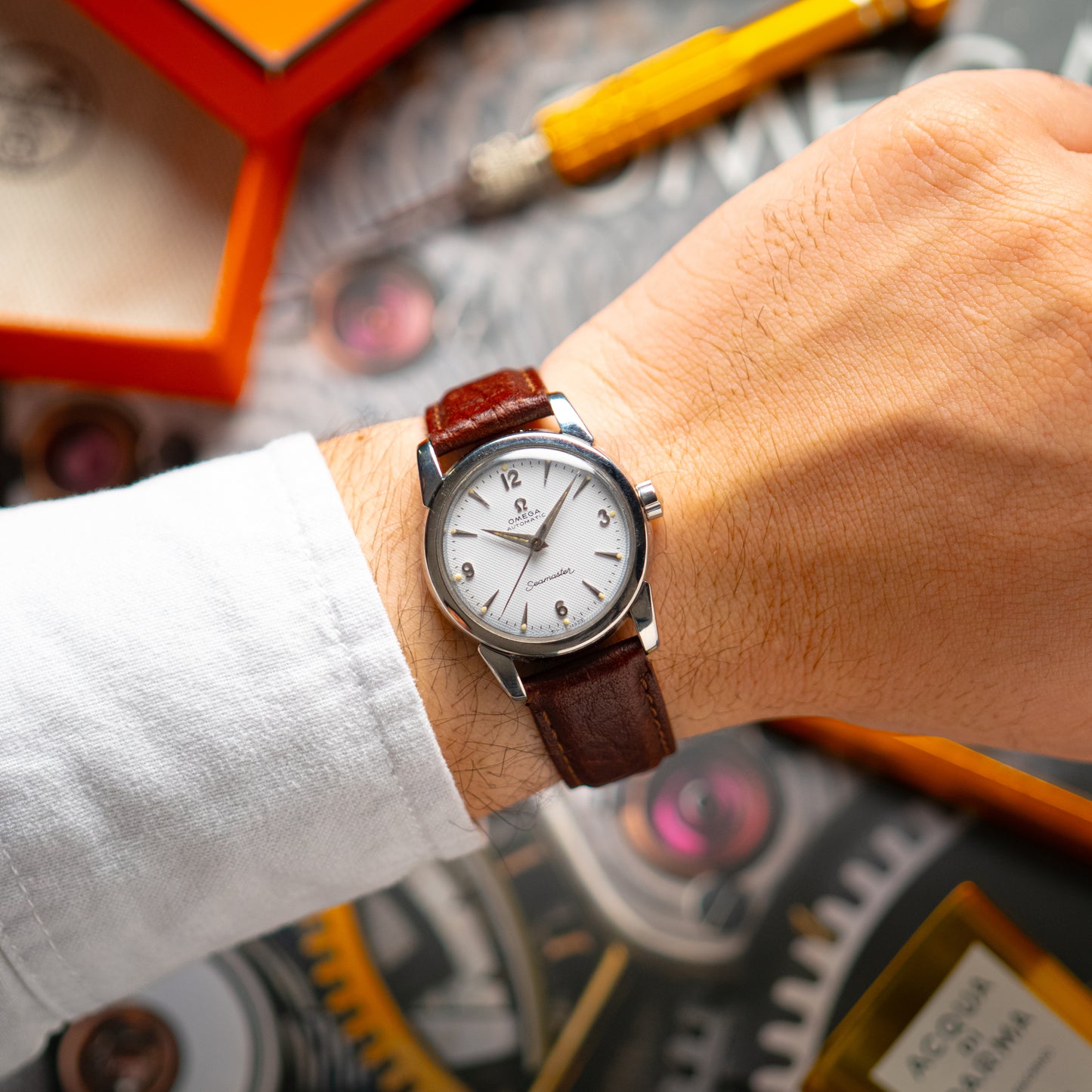 Omega Seamaster 2828 Automatic Silver Dial Vintage 32mm