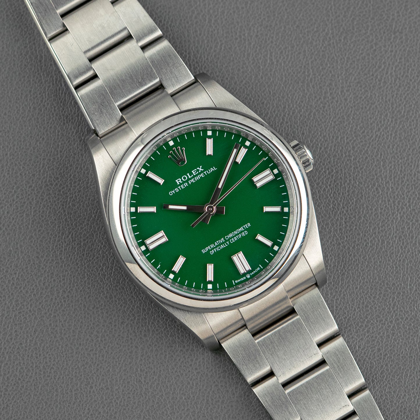 Rolex Oyster Perpetual 126000 Green Dial 36mm