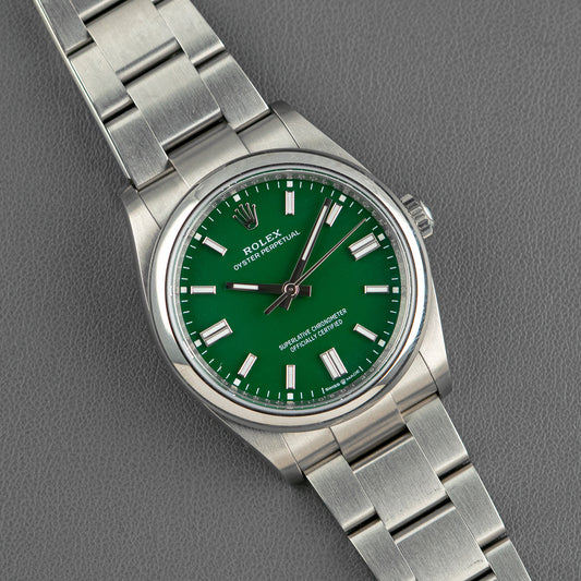 Rolex Oyster Perpetual 126000 Green Dial 36mm