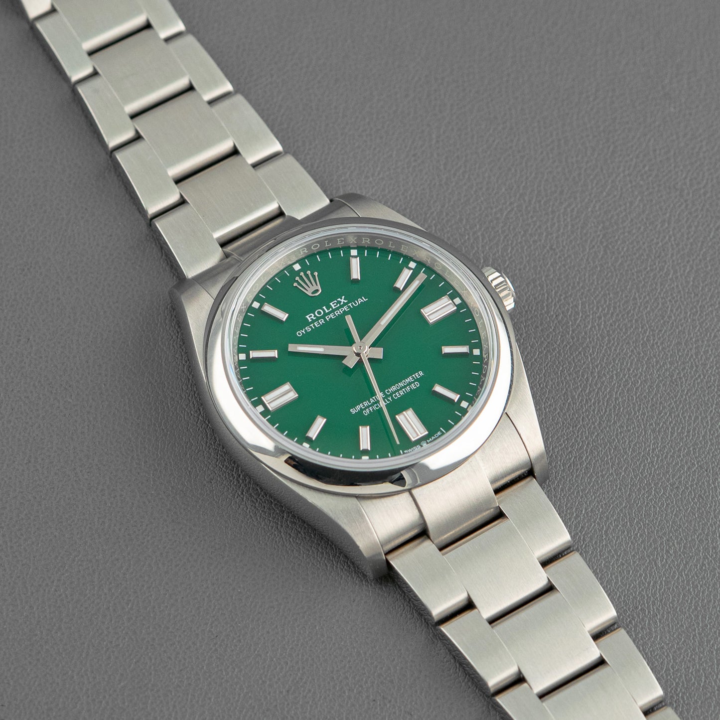 Rolex Oyster Perpetual 126000 Green Dial 36mm