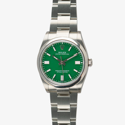 Rolex Oyster Perpetual 126000 Green Dial 36mm