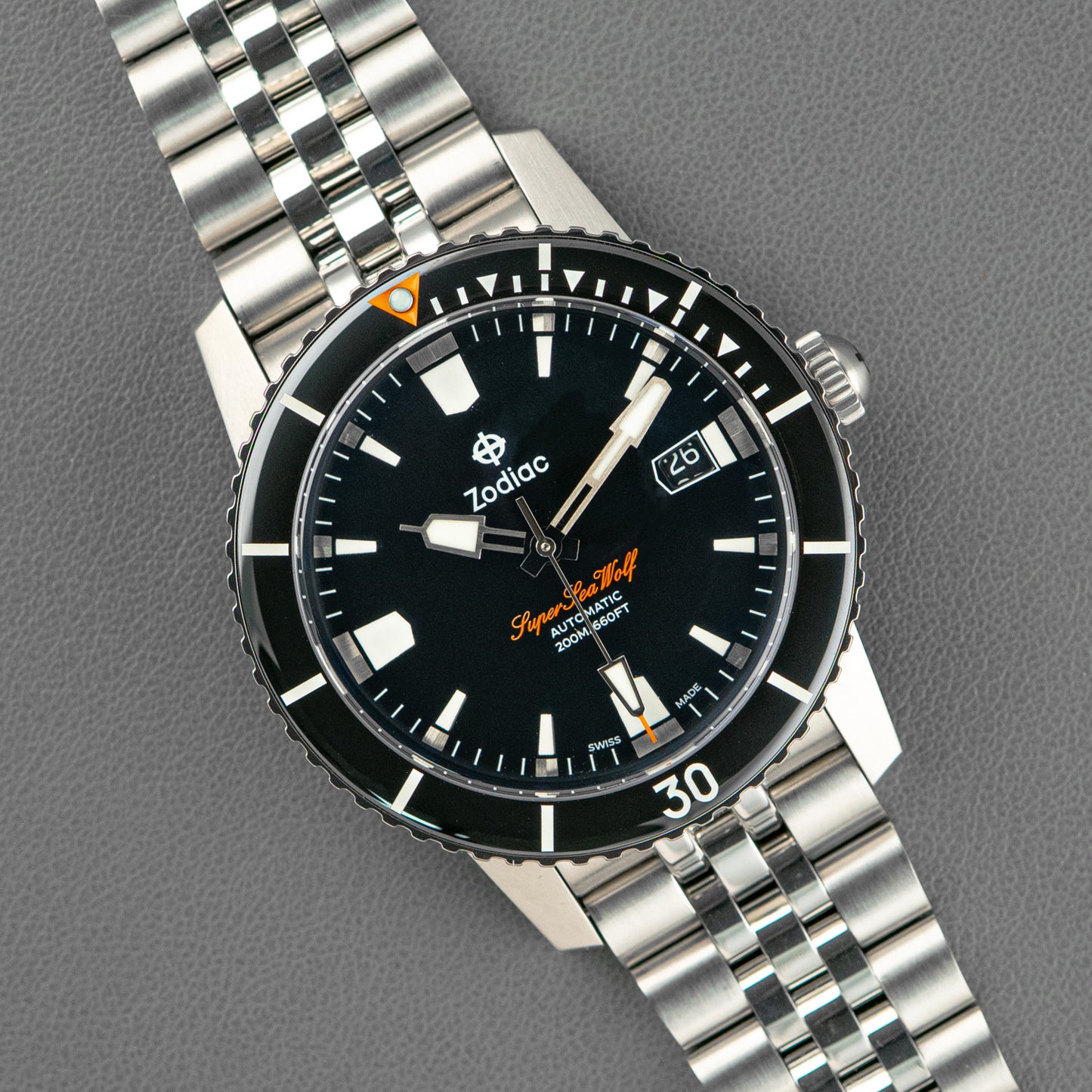 Zodiac Super Sea Wolf Automatic Black Dial 40mm