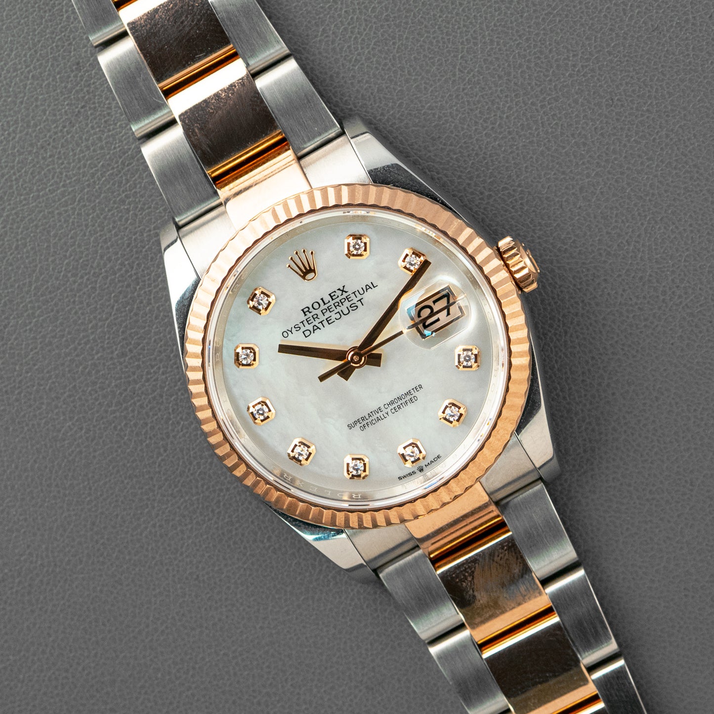 Rolex Datejust 126231 Steel & Rose Gold Diamonds 36mm