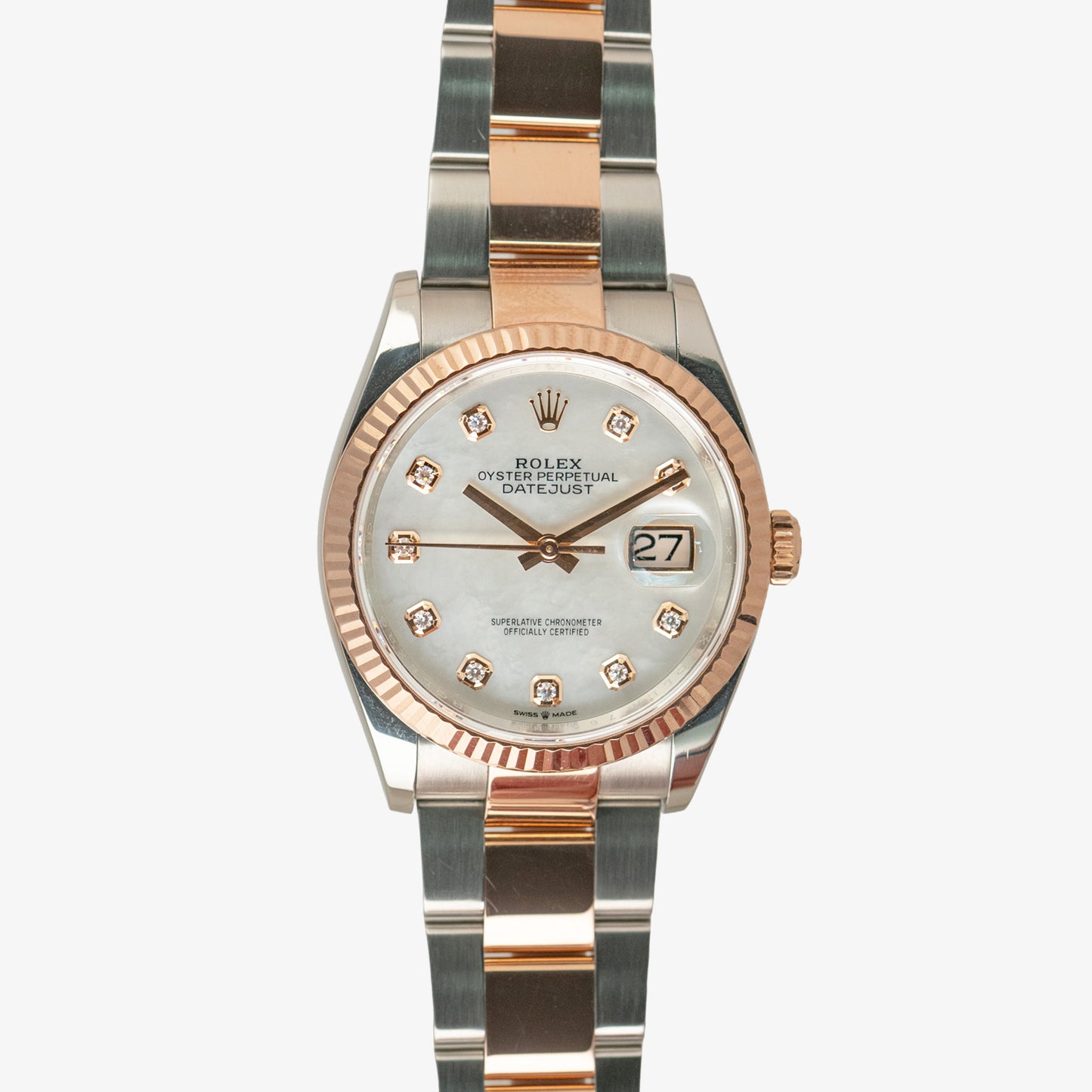 Rolex Datejust 126231 Steel & Rose Gold Diamonds 36mm
