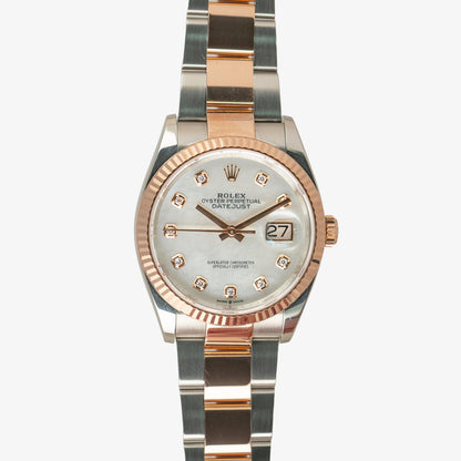 Rolex Datejust 126231 Steel & Rose Gold Diamonds 36mm