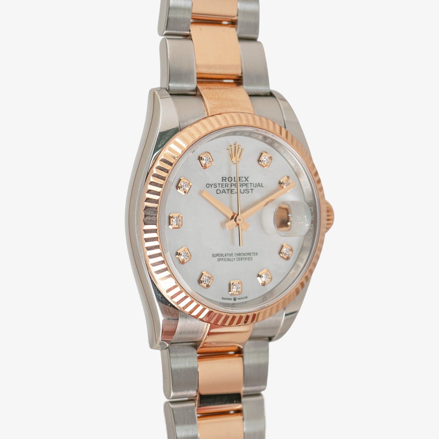 Rolex Datejust 126231 Steel & Rose Gold Diamonds 36mm