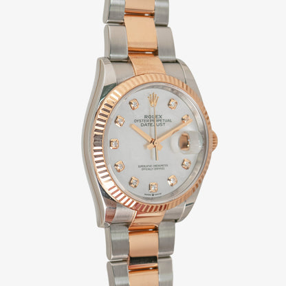 Rolex Datejust 126231 Steel & Rose Gold Diamonds 36mm