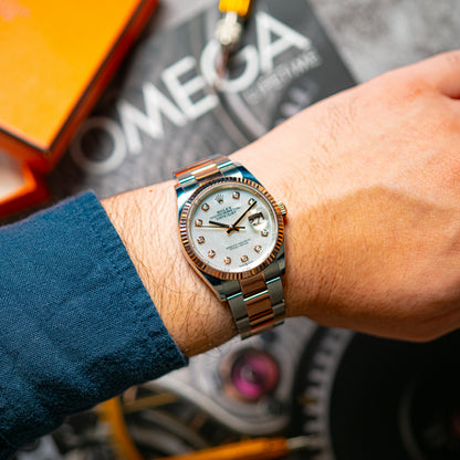 Rolex Datejust 126231 Steel & Rose Gold Diamonds 36mm