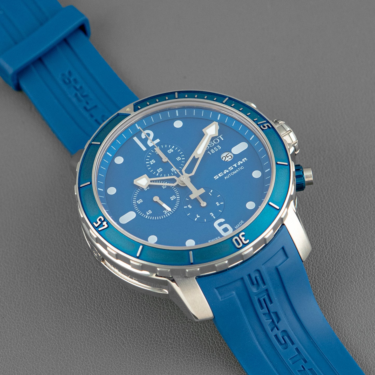 Tissot Seastar Automatic Chronograph Blue Dial 48mm