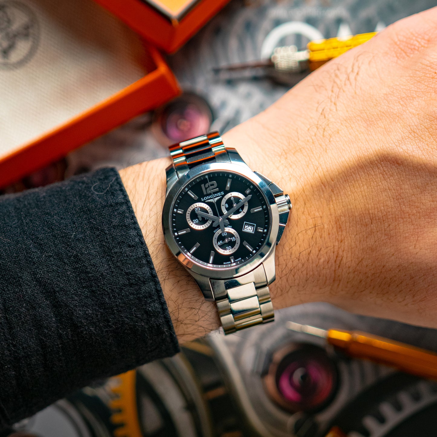 Longines Conquest Automatic Chronograph Steel 41mm