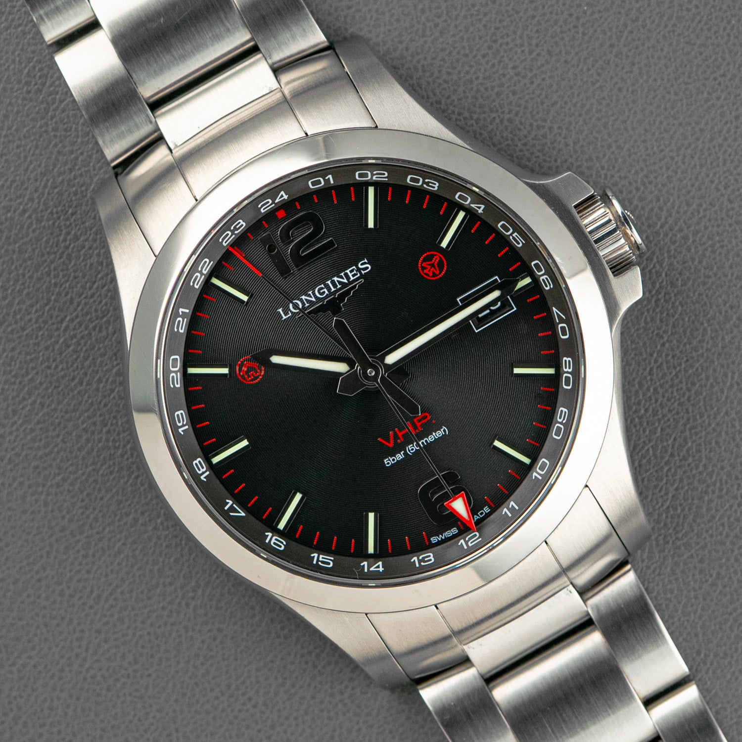 【Kowa】LONGINES Conquest VHP Quartz腕時計 Longines Conquest V.H.P. Quartz Date Black Dial 43mm – LOFT