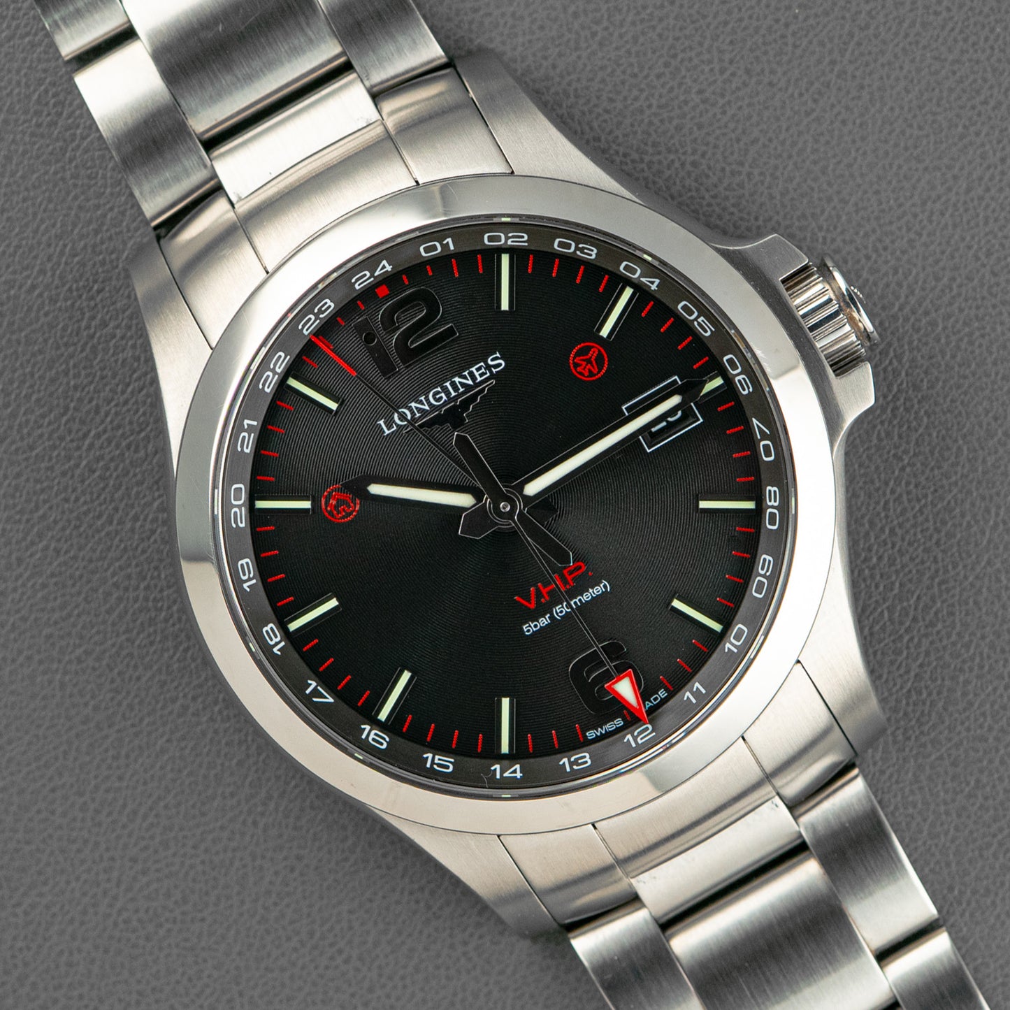 Longines Conquest V.H.P. Quartz Date Black Dial 43mm
